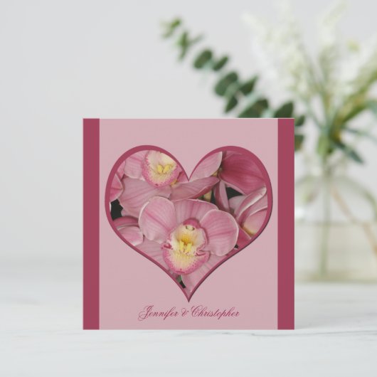 Uitnodiging voor bruiloftsfeest na de bruiloft - O (Staand voorkant)