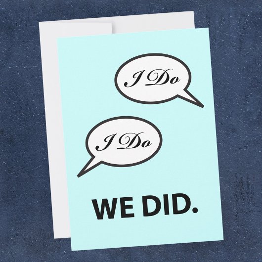 Uitnodiging voor bruiloftsfeest na 'I Do I Do We D