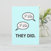 Uitnodiging voor bruiloftsfeestje I Do I Do They D (Staand voorkant)