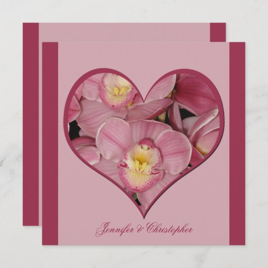 Uitnodiging voor bruiloftsreceptie -- Orchidee Har (Voorkant / Achterkant)