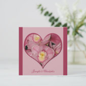 Uitnodiging voor bruiloftsreceptie -- Orchidee Har (Staand voorkant)