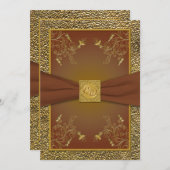  uitnodiging voor bruin- en goudweddenschappen (Voorkant / Achterkant)