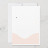 Uitnodiging voor bruin en wit Baby shower (Achterkant)