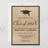 Uitnodiging voor bruin papier (Voorkant)