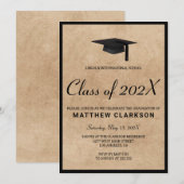 Uitnodiging voor bruin papier (Voorkant / Achterkant)