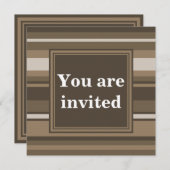 Uitnodiging voor bruine strepen (Voorkant / Achterkant)