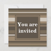 Uitnodiging voor bruine strepen (Voorkant)