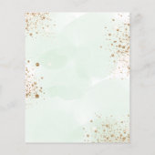 Uitnodiging voor bruinzonnebloem met bruinkoolzaad (Achterkant)