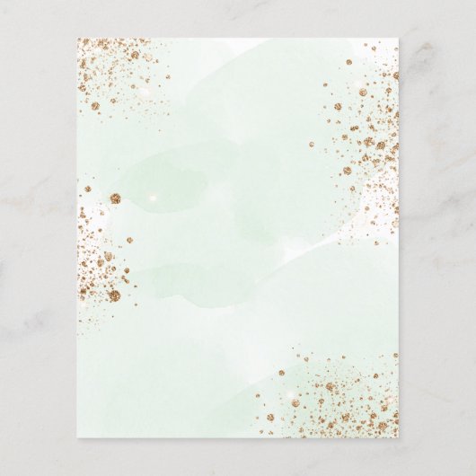 Uitnodiging voor bruinzonnebloem met bruinkoolzaad (Achterkant)