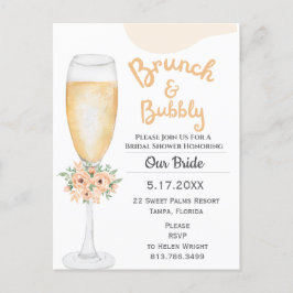 Uitnodiging voor Brunch & Bubble Bridal Shower