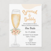Uitnodiging voor Brunch & Bubble Bridal Shower (Voorkant)