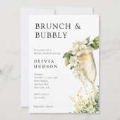 Uitnodiging voor Brunch & Bubble Bridal Shower (Voorkant)