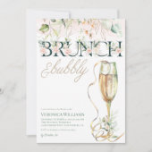 Uitnodiging voor Brunch & Bubble Bridal Shower (Voorkant)