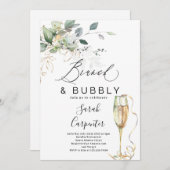 Uitnodiging voor Brunch & Bubble Bridal Shower (Voorkant / Achterkant)