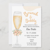 Uitnodiging voor Brunch & Bubble Bridal Shower (Voorkant)