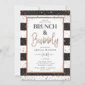 Uitnodiging voor Brunch & Bubble Bridal Shower (Voorkant)