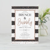 Uitnodiging voor Brunch & Bubble Bridal Shower (Staand voorkant)