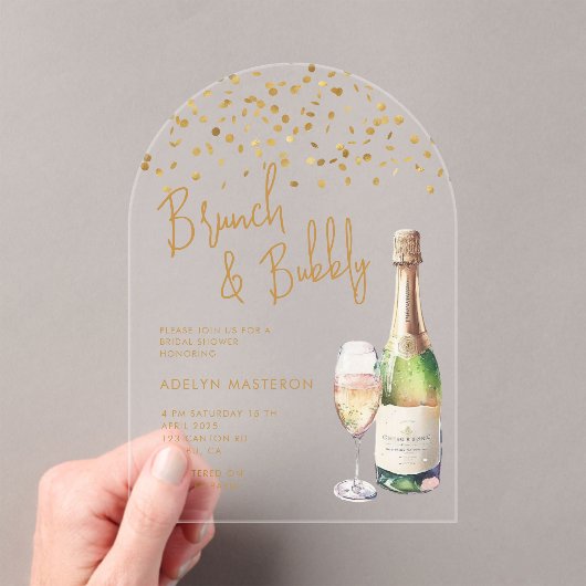 Uitnodiging voor brunch en bruidsacryl (Insitu (Draagbaar))