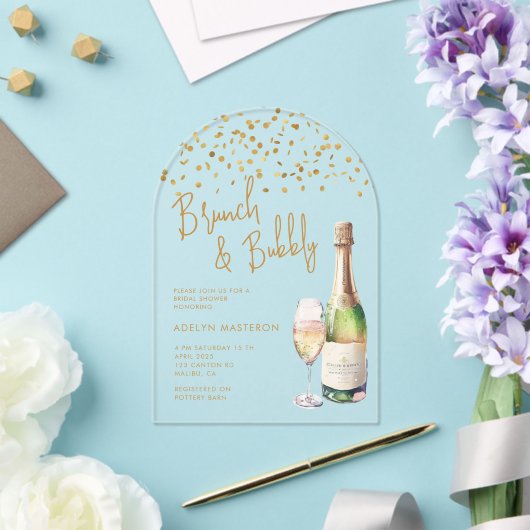 Uitnodiging voor brunch en bruidsacryl (Insitu (Huwelijk))