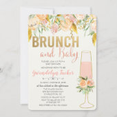 Uitnodiging voor Brunch en Bubble Baby shower (Voorkant)