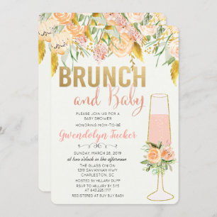 Uitnodiging voor Brunch en Bubble Baby shower