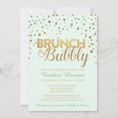 Uitnodiging voor Brunch en Bubble Glitter Bridal (Voorkant)
