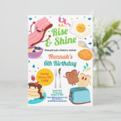 Uitnodiging voor brunch ontbijt. Kind kinderen jar (Staand voorkant)