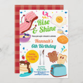 Uitnodiging voor brunch ontbijt. Kind kinderen jar (Voorkant / Achterkant)