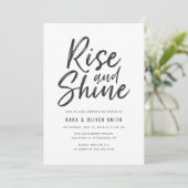 Uitnodiging voor brunch 'Rise and Shine' (Staand voorkant)