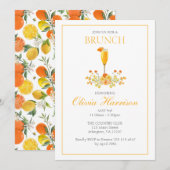 Uitnodiging voor Brunch, Uitnodiging Bruidsbrunch, (Voorkant / Achterkant)