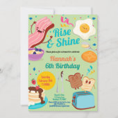 Uitnodiging voor Brunch verjaardag Rise en Shine (Voorkant)