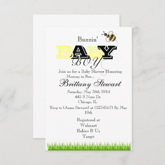 Uitnodiging voor bubbelbijen (Voorkant / Achterkant)