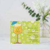 Uitnodiging voor Bubble Umbrella Drink Party (Staand voorkant)