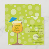 Uitnodiging voor Bubble Umbrella Drink Party (Voorkant / Achterkant)