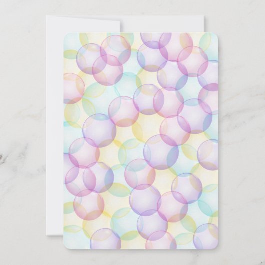 Uitnodiging voor Bubbles verjaardag (Achterkant)