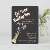 Uitnodiging voor Bubbly Celebration Holiday Party (Staand voorkant)