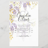 Uitnodiging voor budget bloemen bruiloft Wisteria  Flyer (Voorkant)