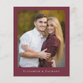 Uitnodiging voor budget bruiloft met wilde bloemen (Achterkant)