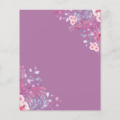 Uitnodiging voor budget-bruiloft met wilde bloemen (Achterkant)