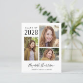 Uitnodiging voor budget-fotodiploma-feestje (Staand voorkant)