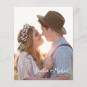 Uitnodiging voor budget-minimalistische moderne fo (Achterkant)