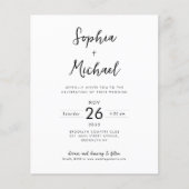 Uitnodiging voor budget-minimalistische moderne fo (Voorkant)