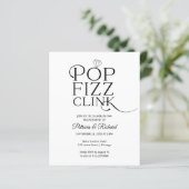 Uitnodiging voor budget pop fizz clink engagement (Staand voorkant)