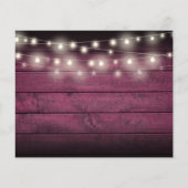 Uitnodiging voor budget rood rustieke lichten foto (Achterkant)