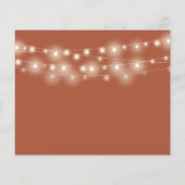 Uitnodiging voor budget terracotta-huwelijksdetail (Achterkant)