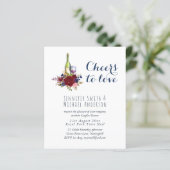 Uitnodiging voor budget wijnproeverij bruiloft of (Staand voorkant)