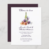 Uitnodiging voor budget wijnproeverij bruiloft of  (Voorkant / Achterkant)