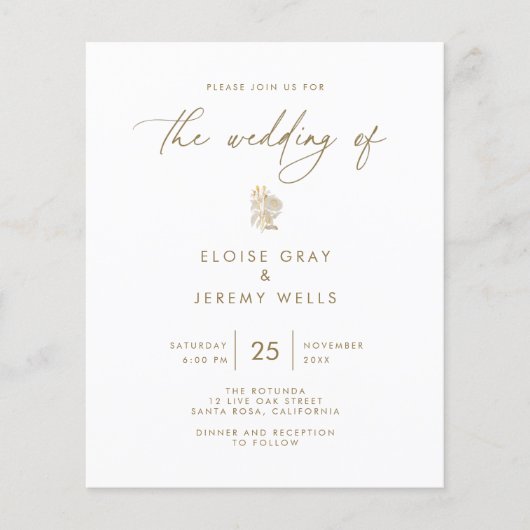 Uitnodiging voor budgetweddenschappen | Bella Flye Flyer (Voorkant)