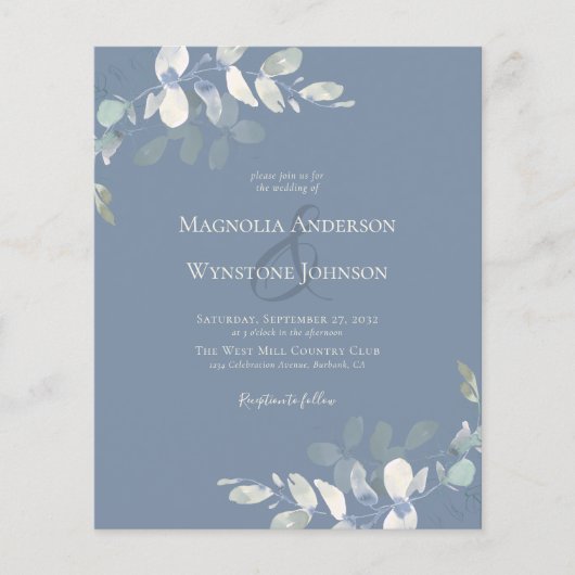 Uitnodiging voor budgetweddenschappen | Eucalyptus (Voorkant)