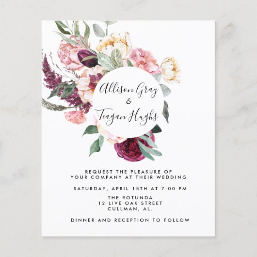 Uitnodiging voor budgetweddenschappen | Laural Fly Flyer (Voorkant)